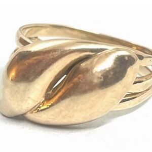 Antique 9k gold serpent snake ring